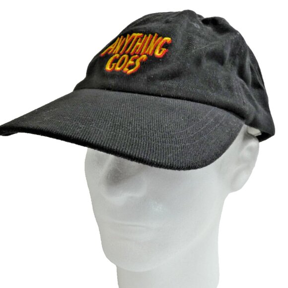 Anything Goes Cap OS Kahlua Ballcap Adjustable Baseball Hat Embroidered Words - Picture 1 of 5